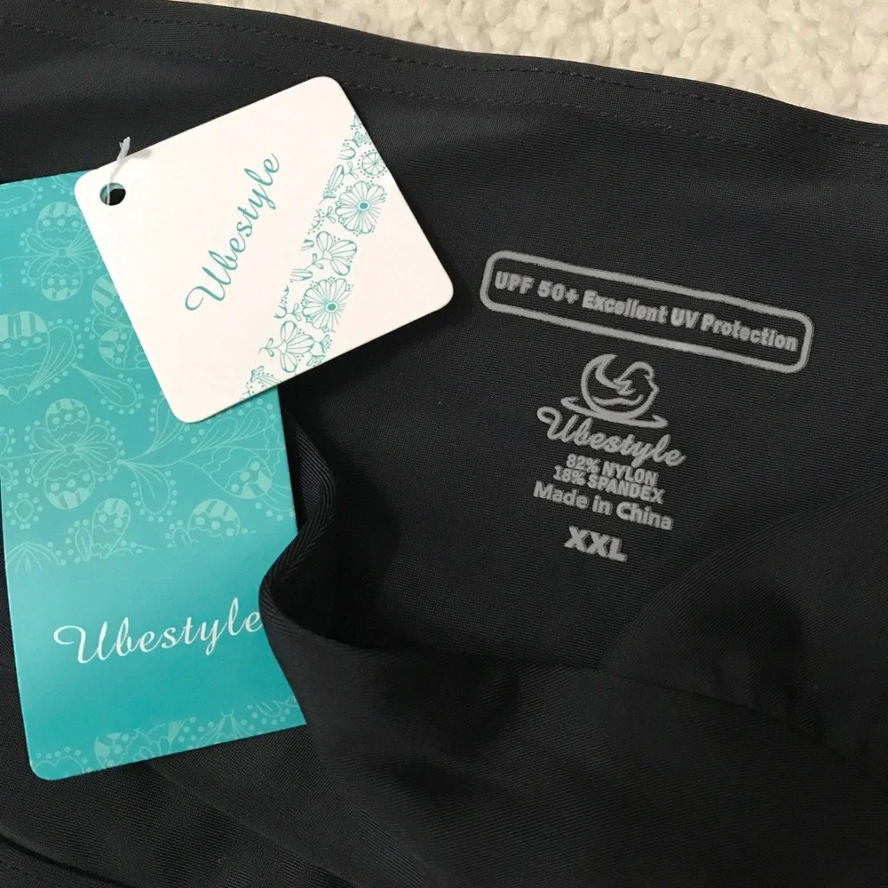 Black Leggings UPF 50 High Waist Pocket Size XXL